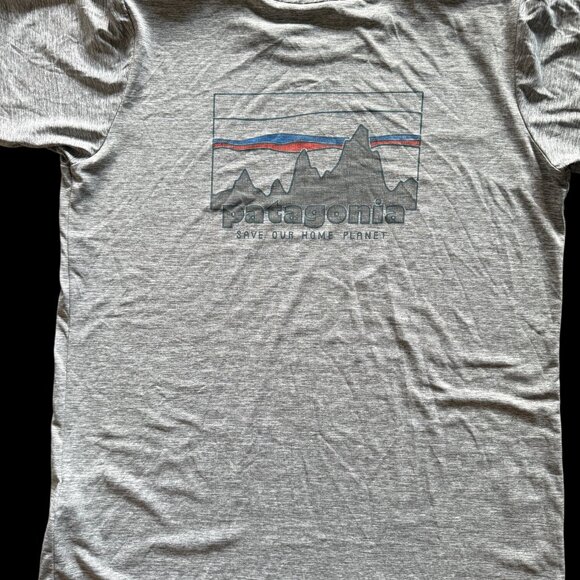 Patagonia Capilene Cool Daily Short Sleeve Shirt Men/W Lge Heather Gray SPF 50+ - Picture 4 of 7